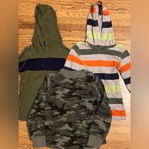 Bundle of boys long sleeve shirts, size 6-7